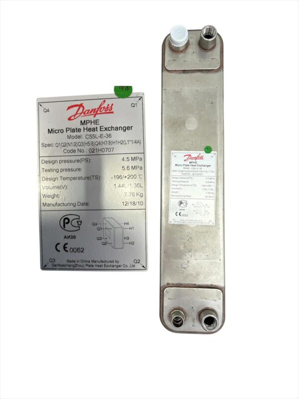 INTERCAMBIADOR PLACAS DANFOSS C55L-E-36/021H0707