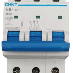 MAGNETOTÉRMICO CHINT NB1-63H 3P D25  10KA DB