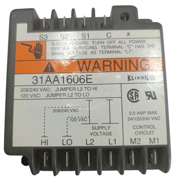 PROTECCIÓN DE MÓDULO KLIXON 31AA1606E 120/240V