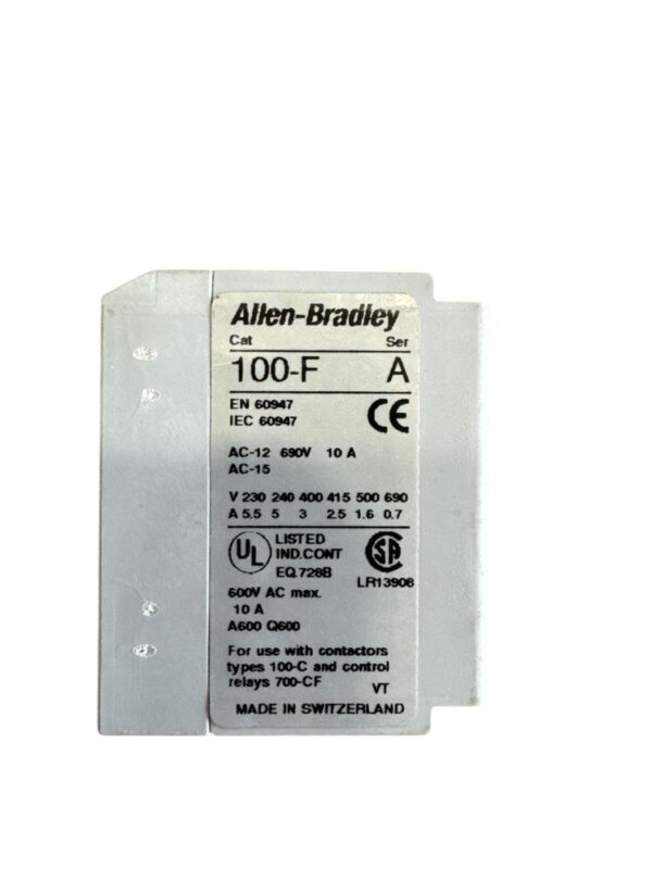 BLOQUE CONTACTOR AUXILIAR ALLEN-BRADLEY 100F