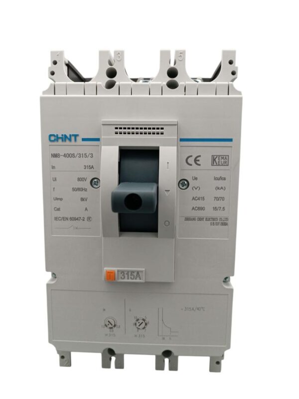 MAGNETOTERMICO CHINT NM8-400S/315/3 3P 315A 800V